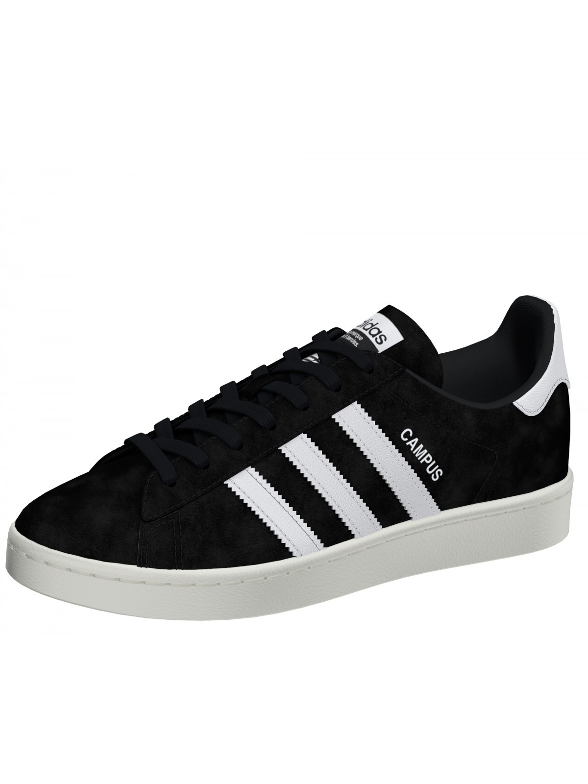 ADIDAS Campus Kids suède noir / blanc