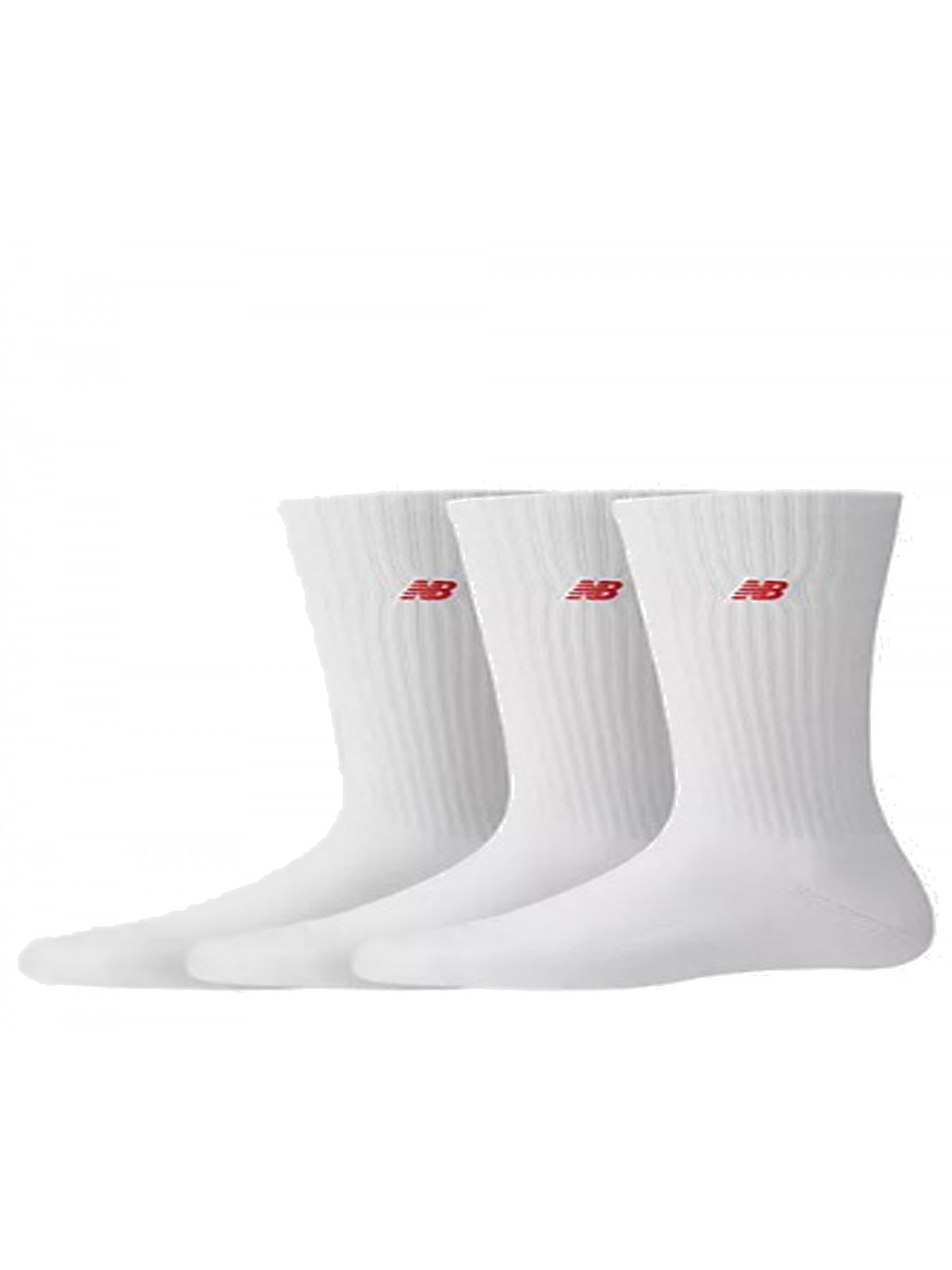 New Balance Chaussettes Patch Crew blanc / rouge