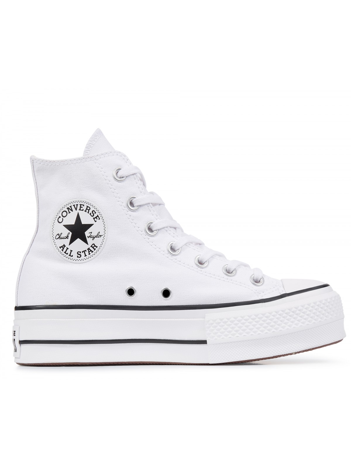 converse haute blanche plateforme