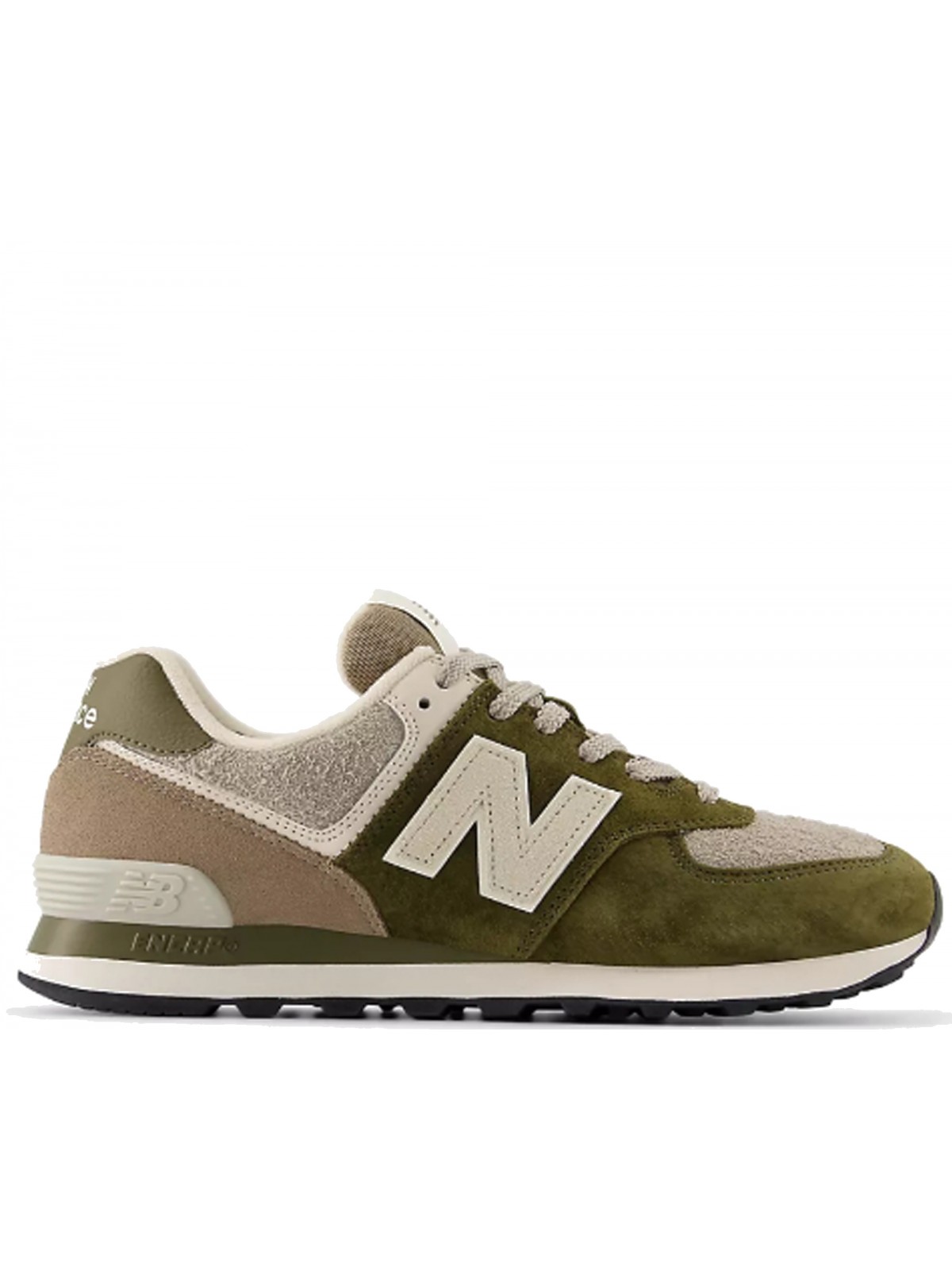 New Balance U574 suède kaki écru
