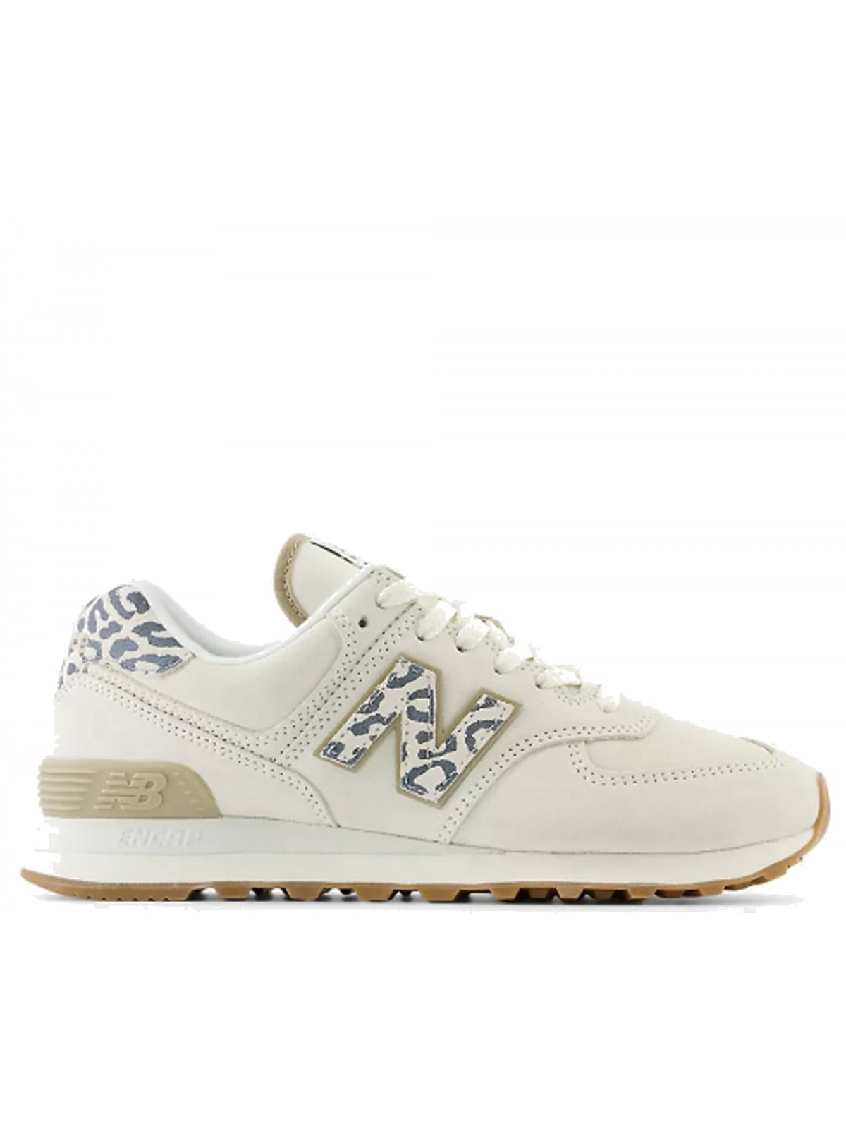 New Balance WL574 suède léo crème