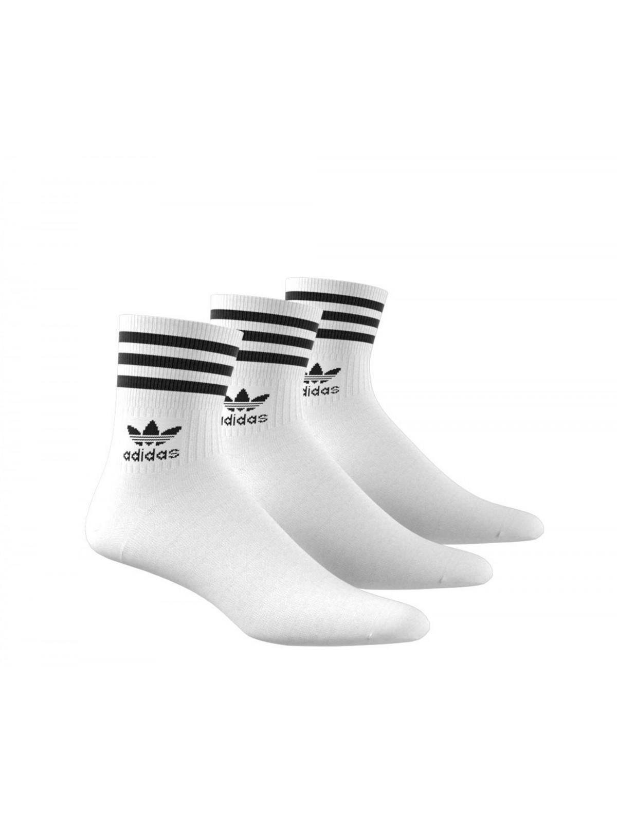 ADIDAS Chaussettes Mid Crew blanc / noir