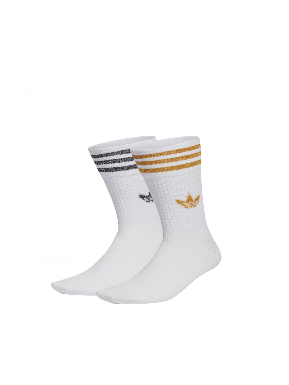 ADIDAS Chaussettes Mid Crew blanc / or