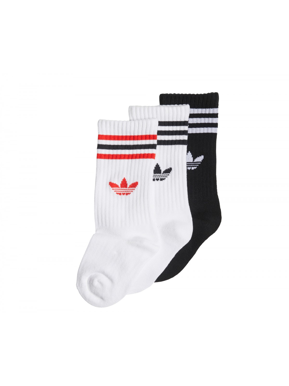 ADIDAS Chaussettes Mid Crew blanc / noir / rouge