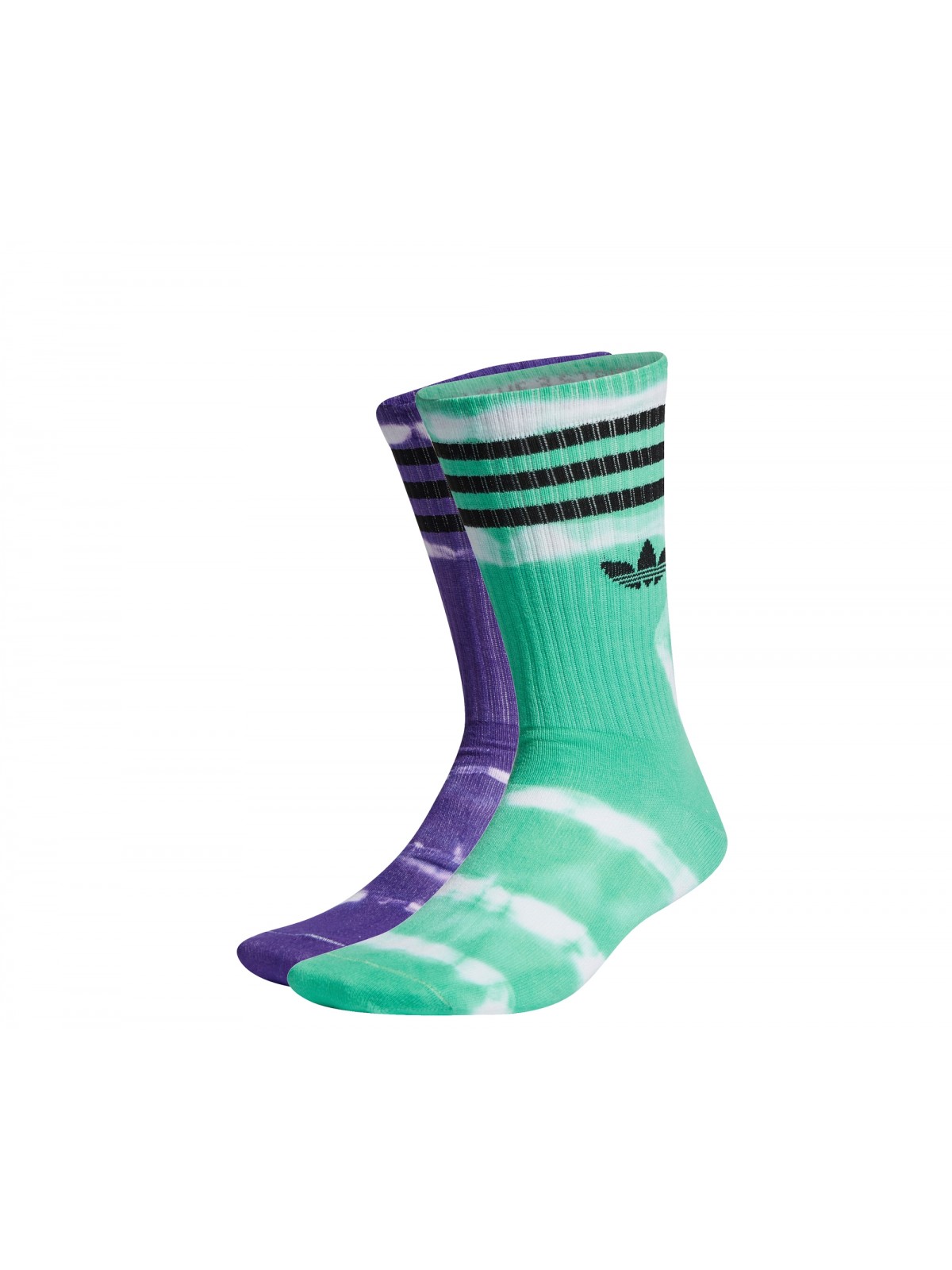 ADIDAS Chaussettes Mid Crew tie dye vert / violet