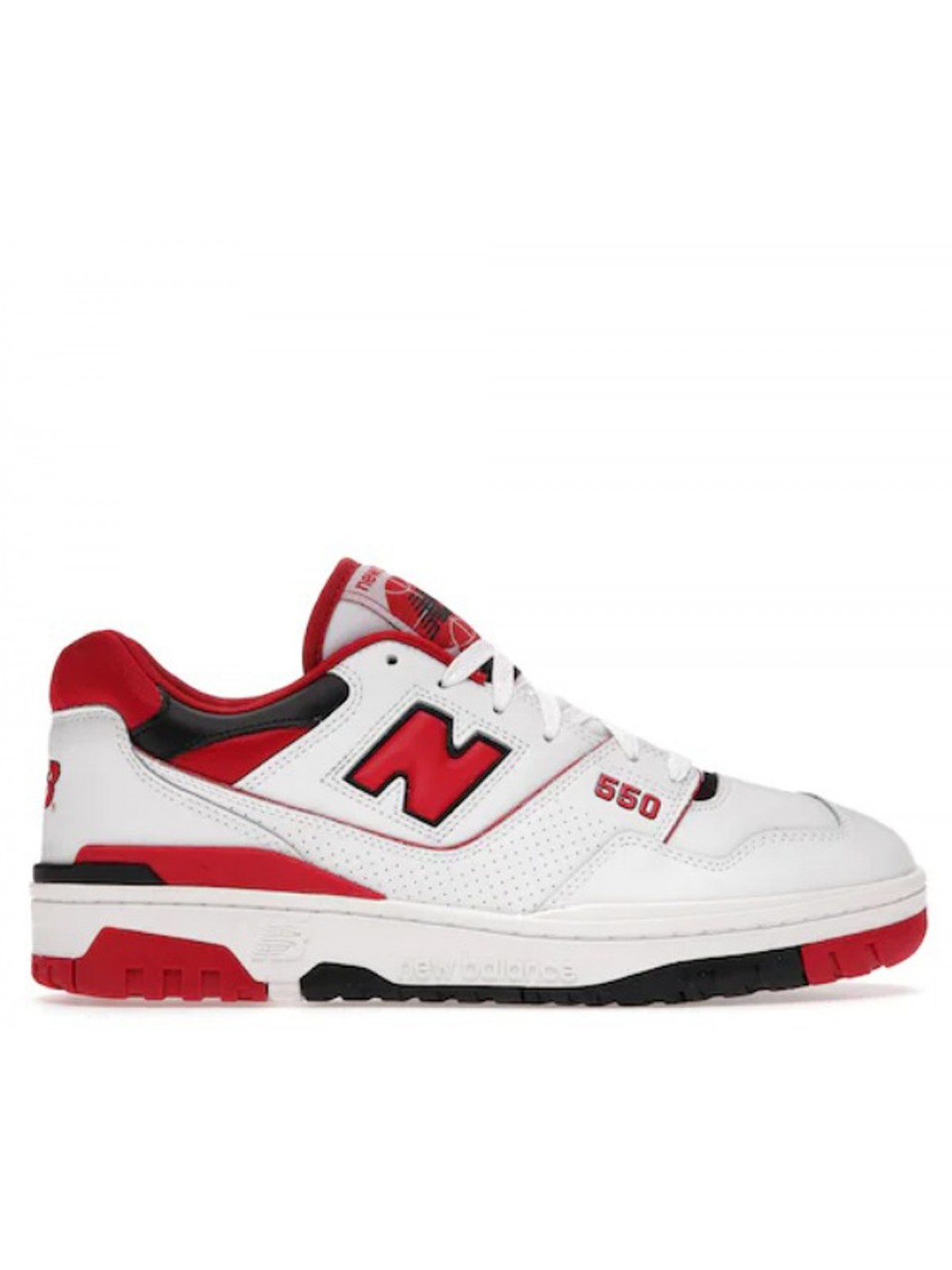 New Balance BB550 cuir blanc / rouge