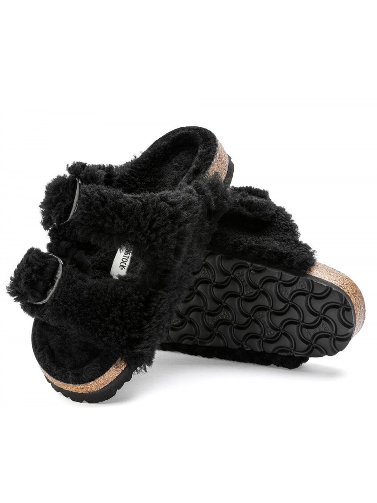 Birkenstock Arizona Big Buckle shearling teddy black