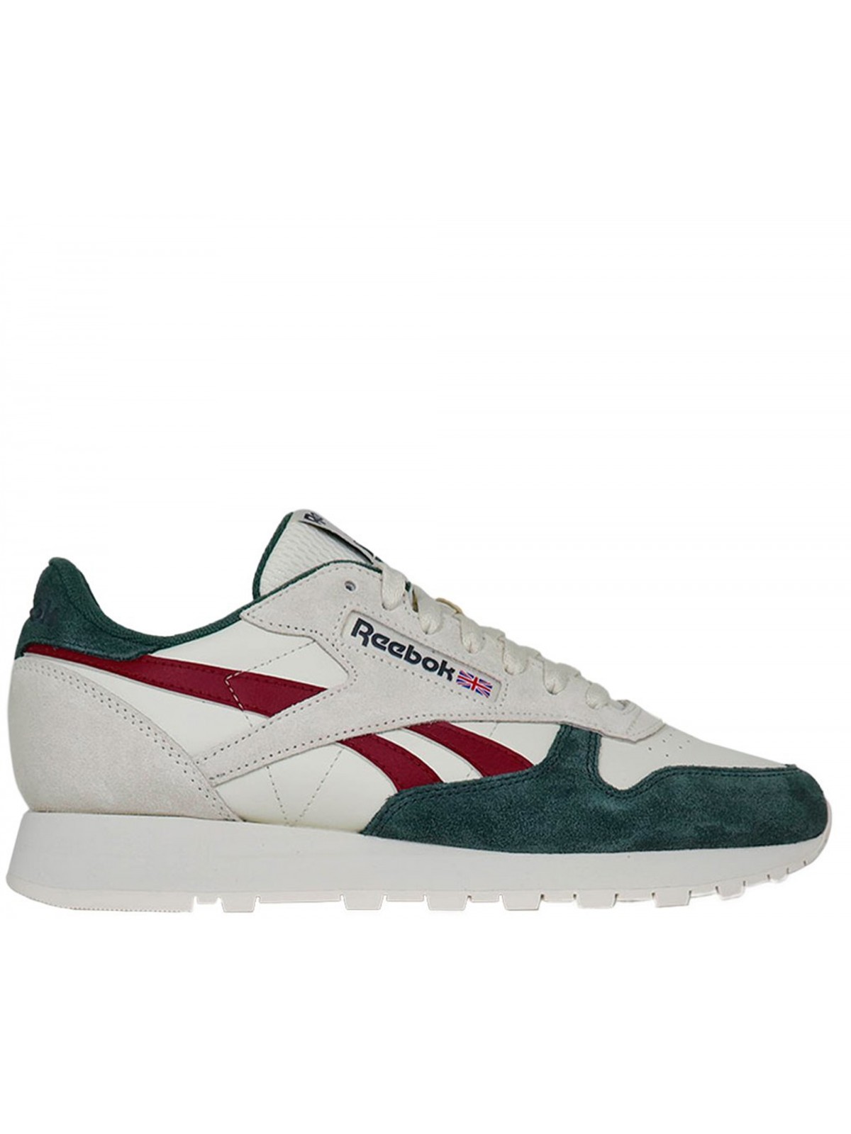 REEBOK Classic cuir crème bouteille / bordeaux