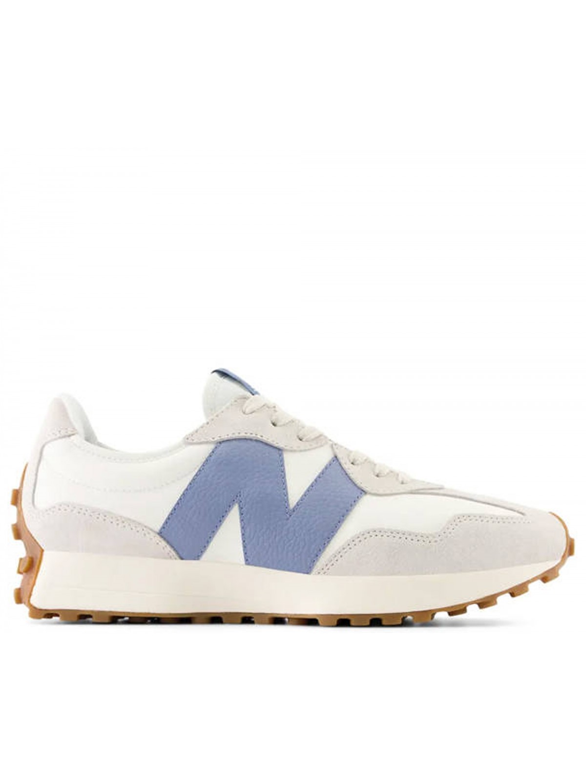 New Balance U327 cuir crème / bleue