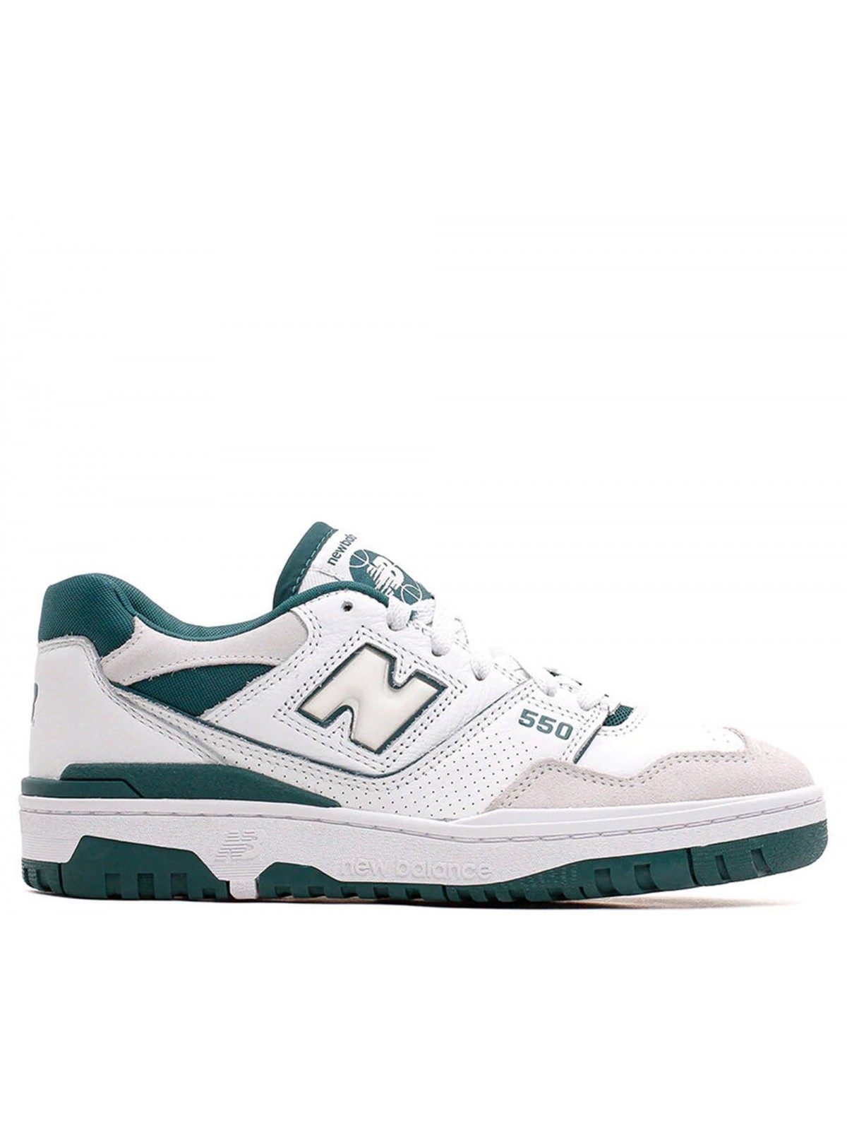 New Balance BB550 cuir blanc vert