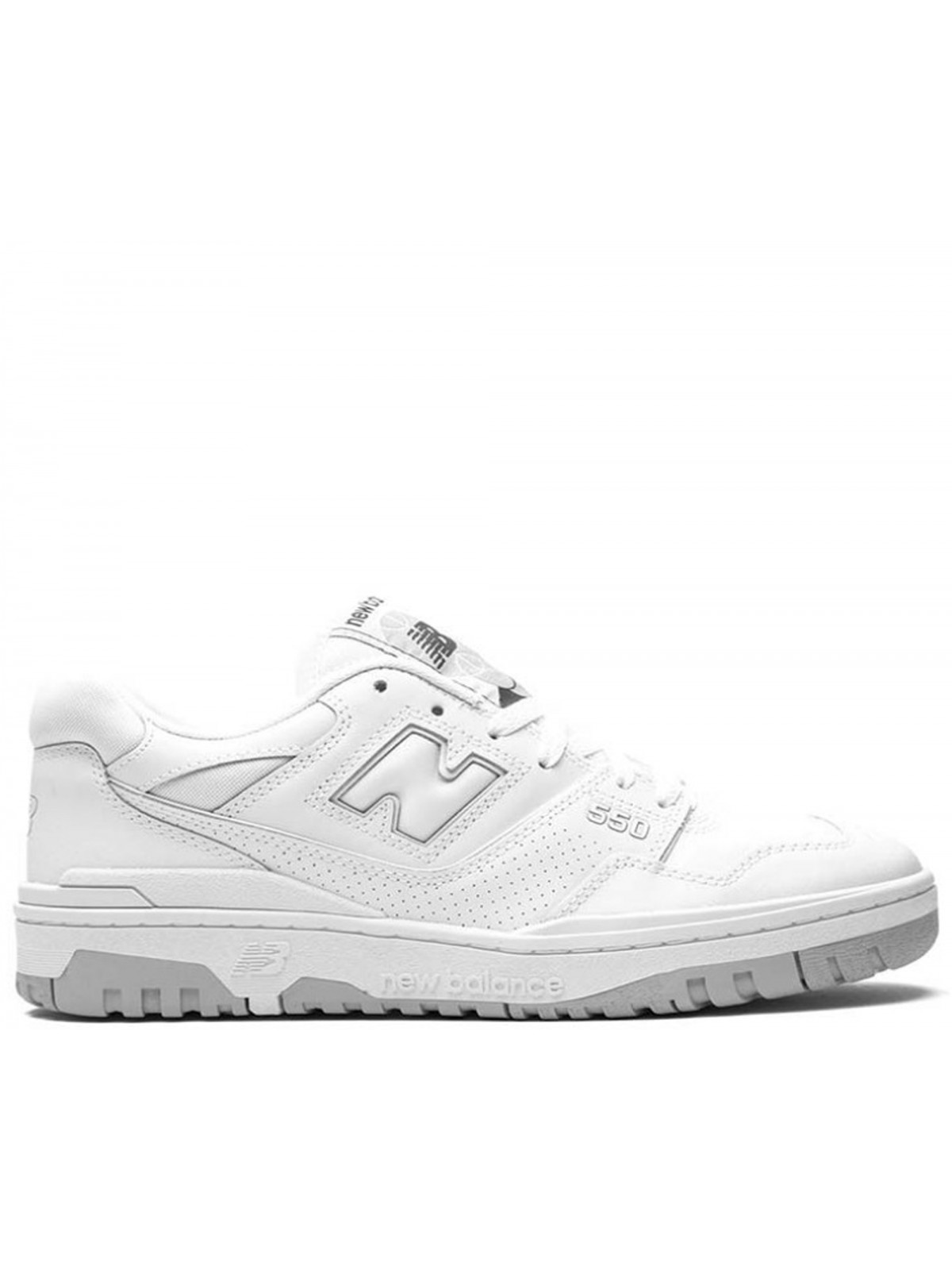 New Balance BB550 cuir mono blanc / gris