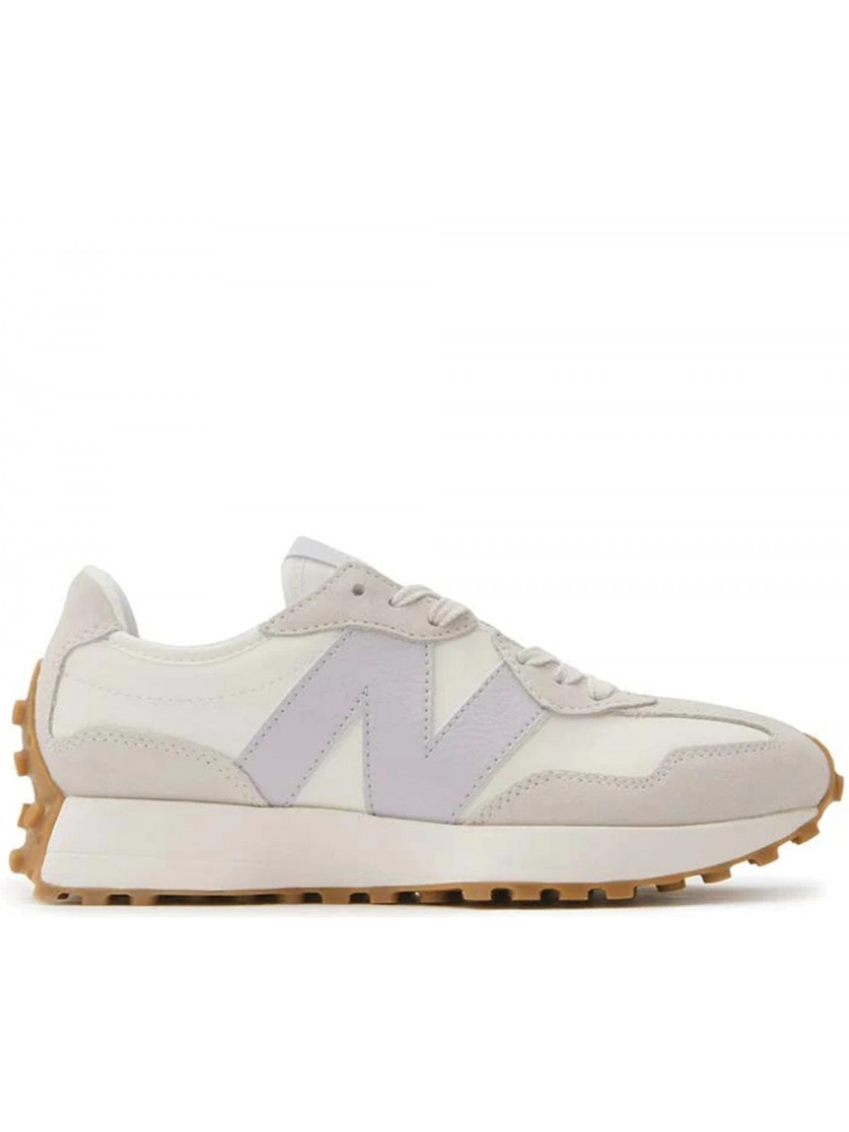 New Balance WS327 cuir crème / mauve