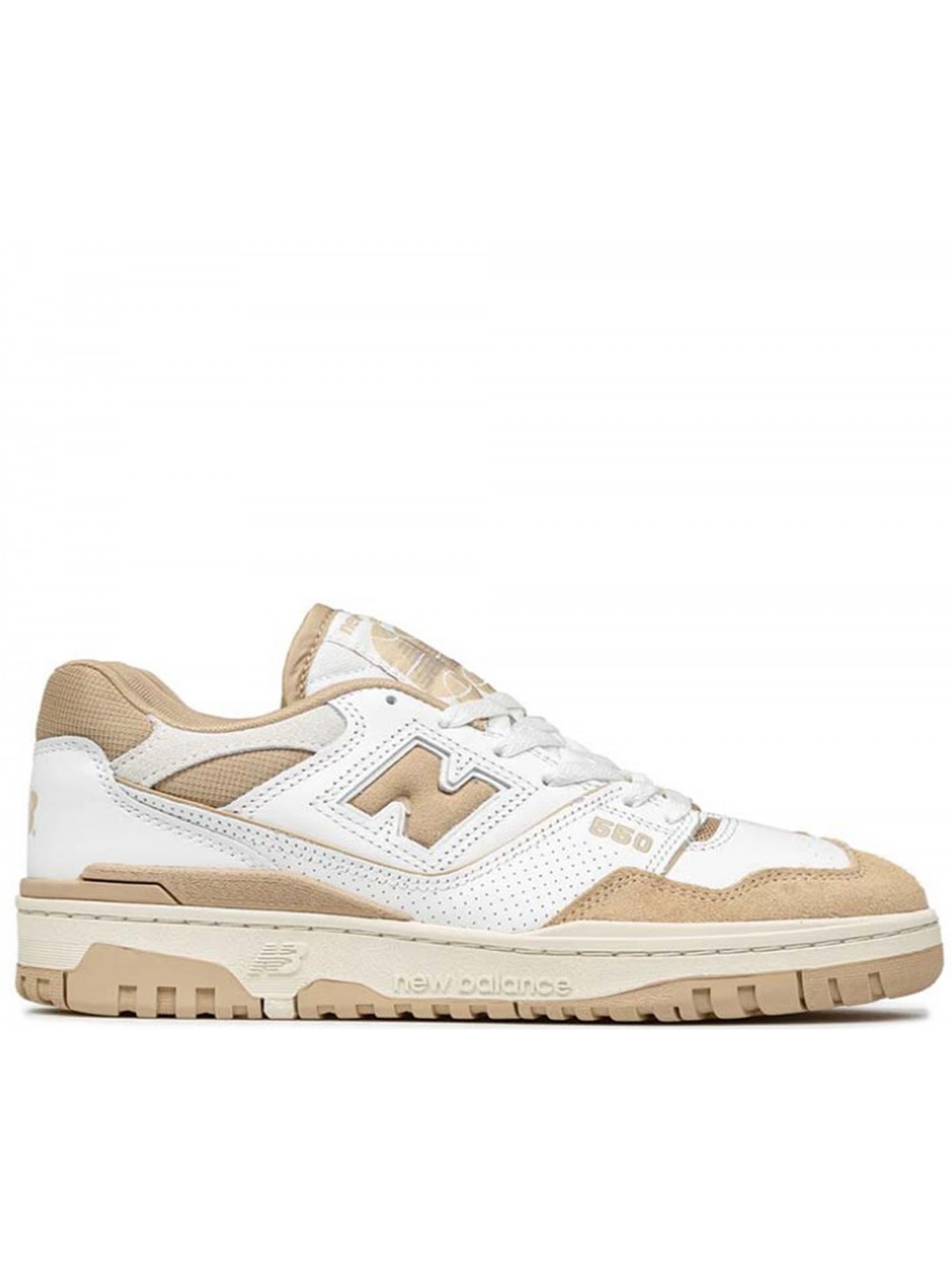 New Balance BB550 cuir blanc / sable