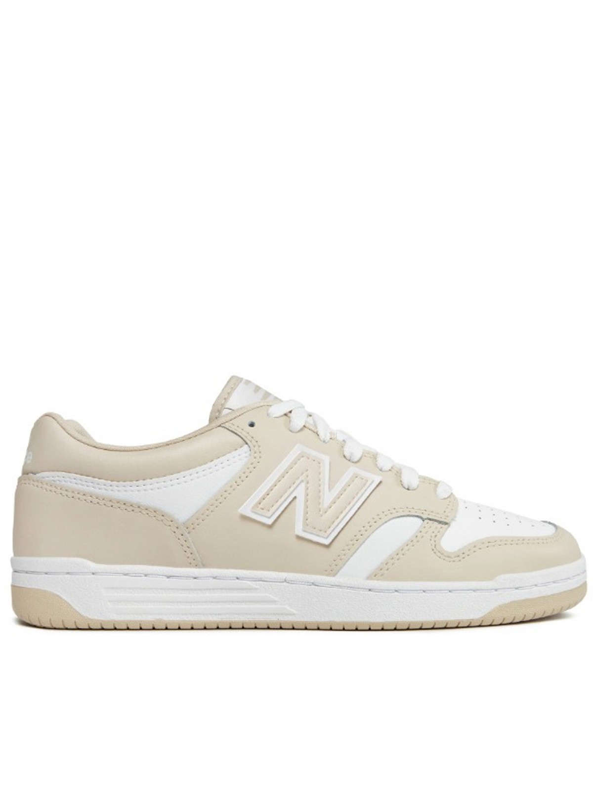 New Balance BB480 cuir blanc / beige