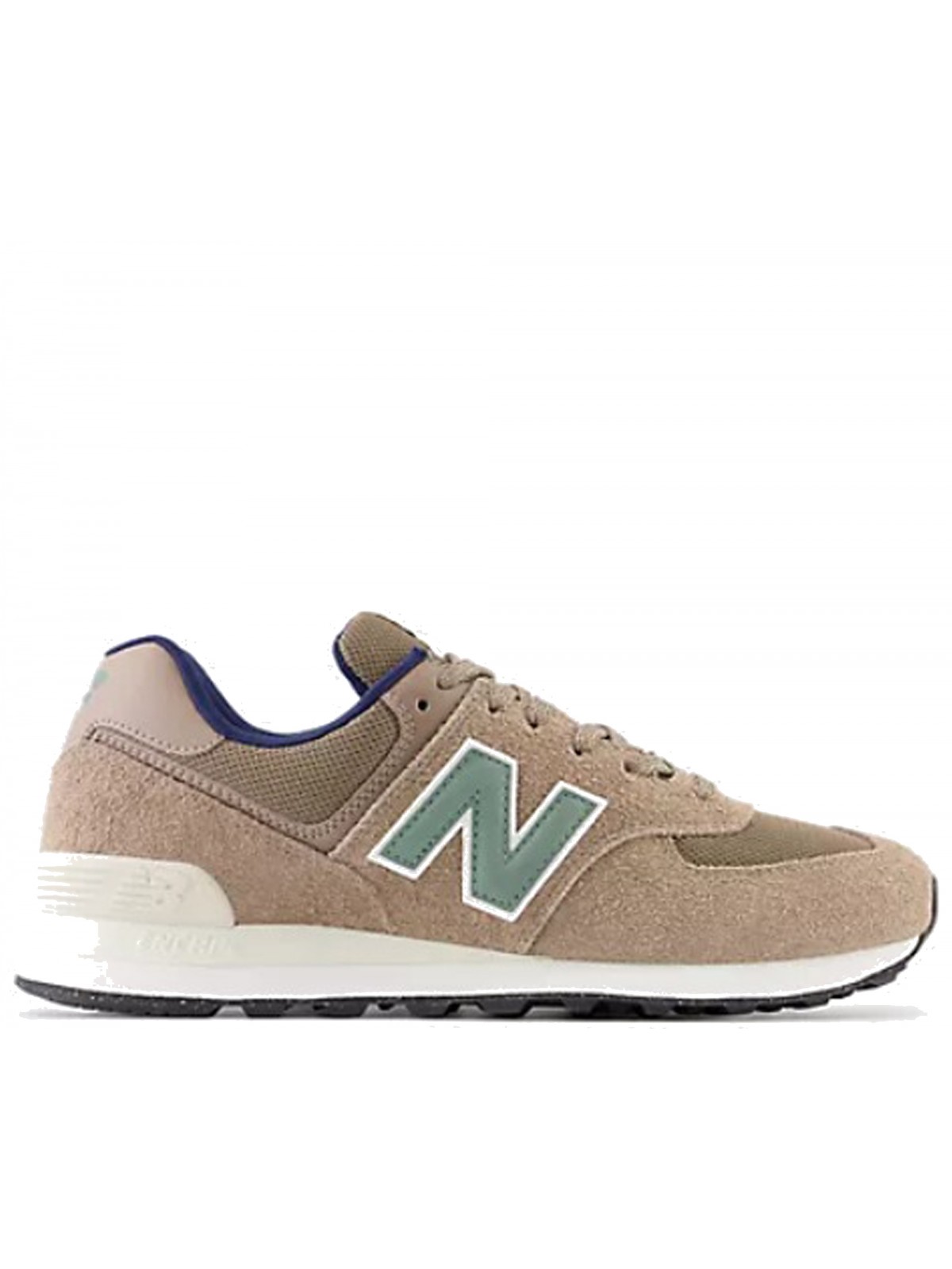 New Balance U574 suède taupe / vert