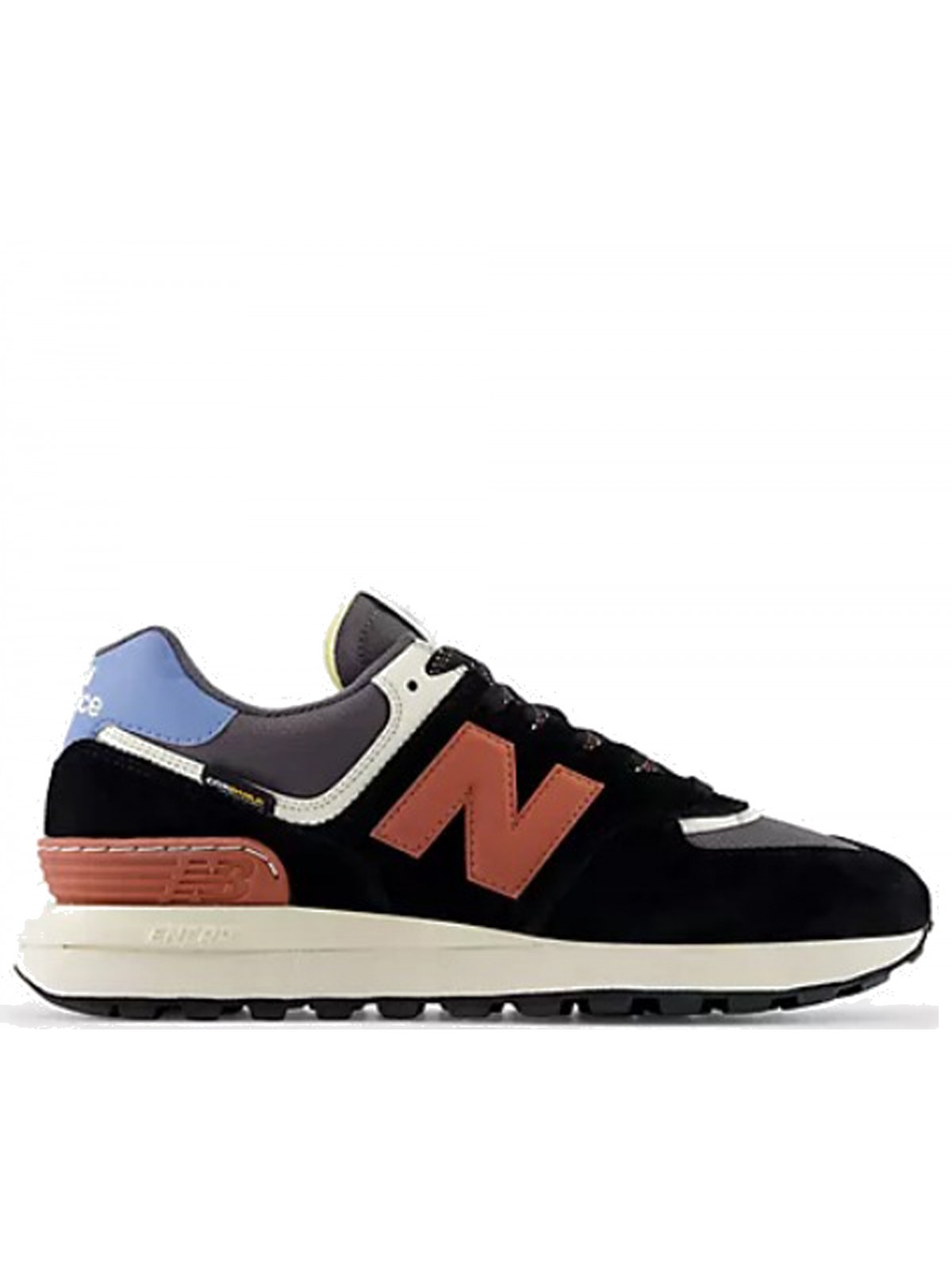 New Balance U574 suède noir / brique