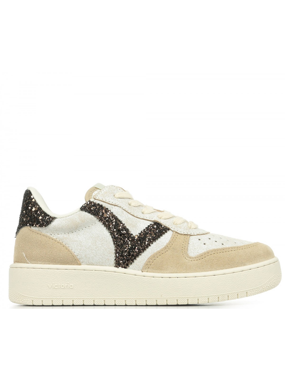 Victoria Madrid cuir craquelé beige
