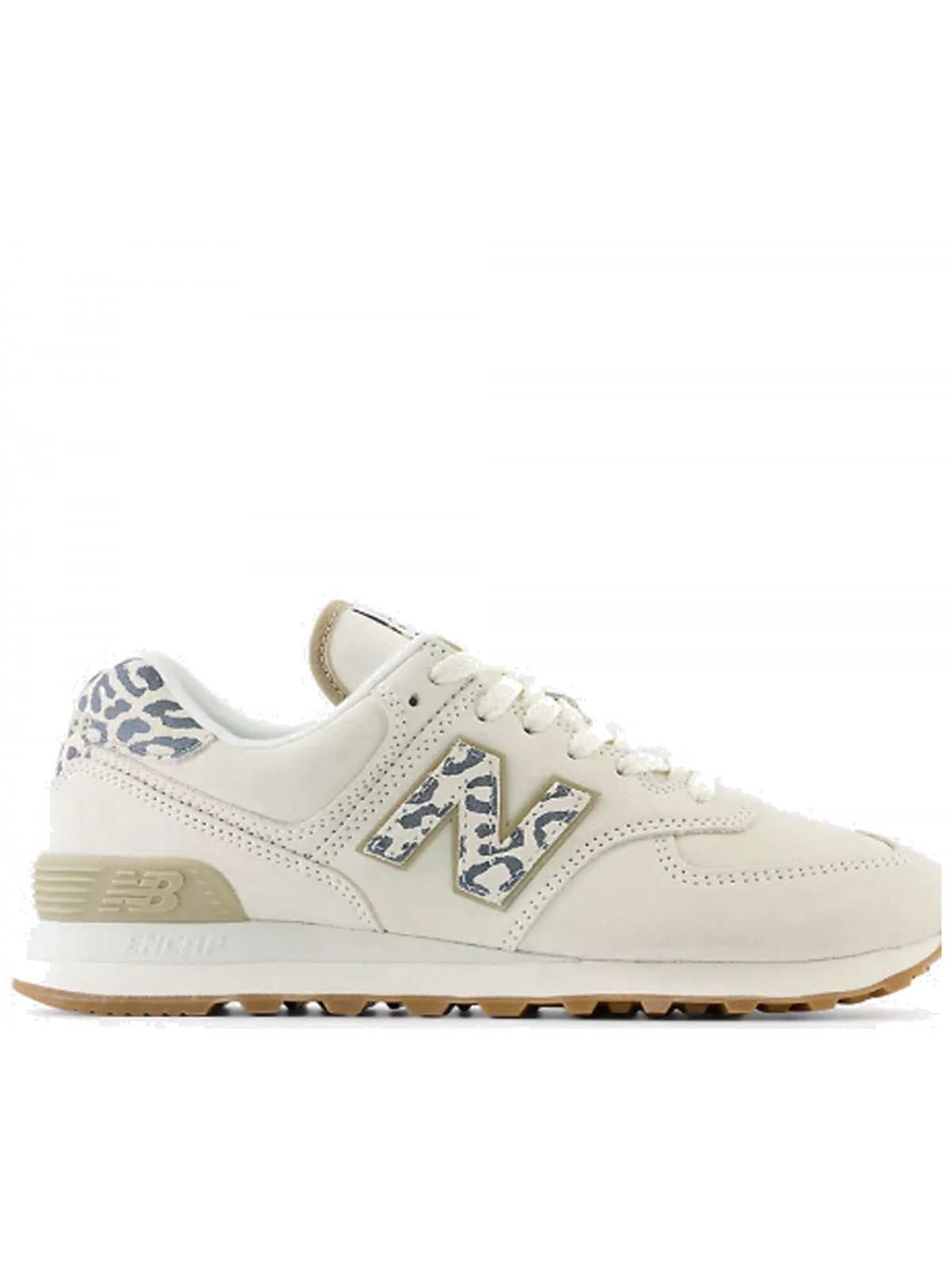 New Balance WL574 suède léopard