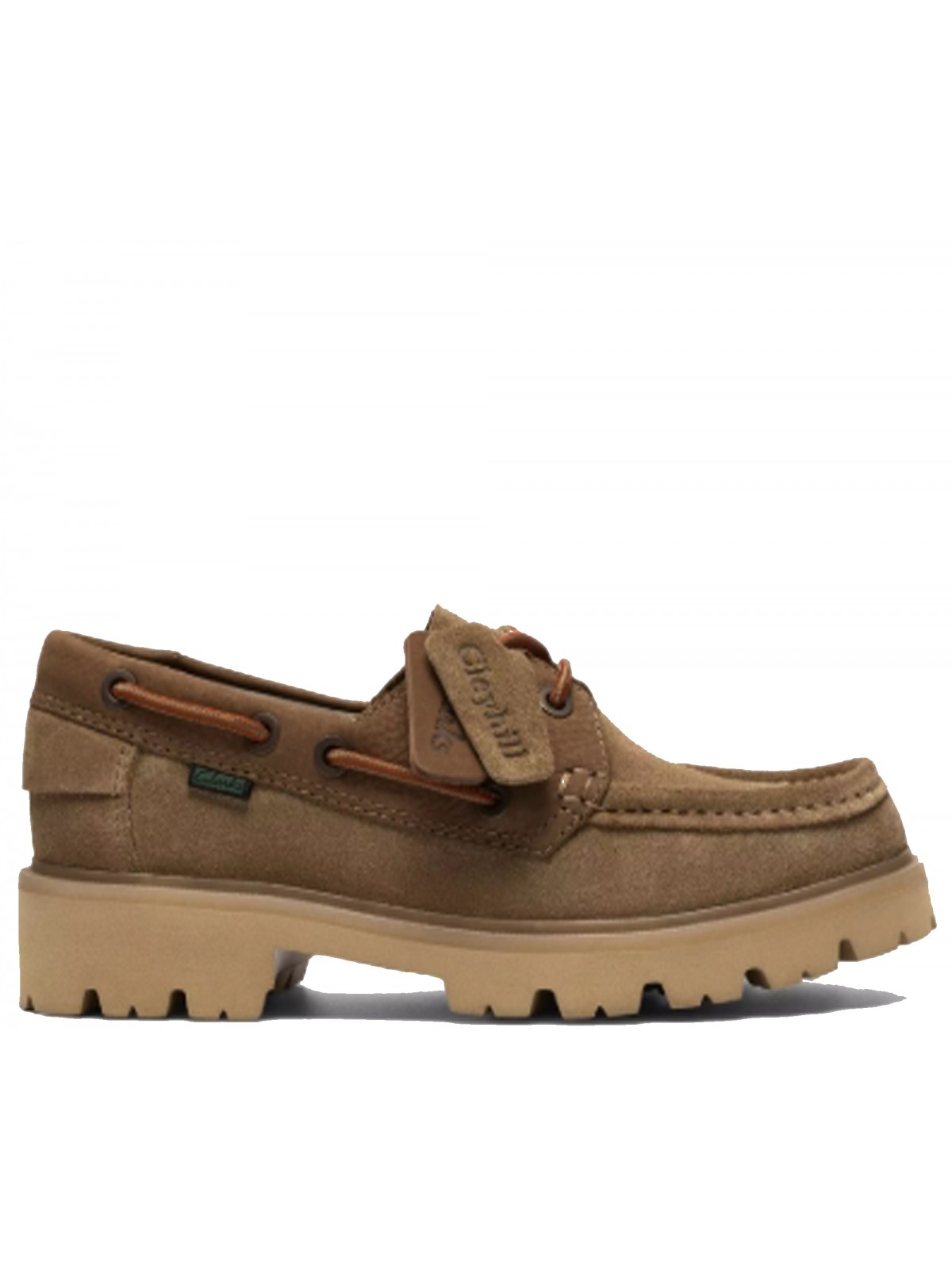 Clarks Cleyhill boat suède dark sand