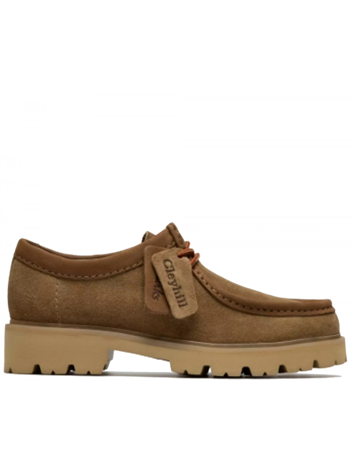 Clarks Cleyhill seam suède dark sand
