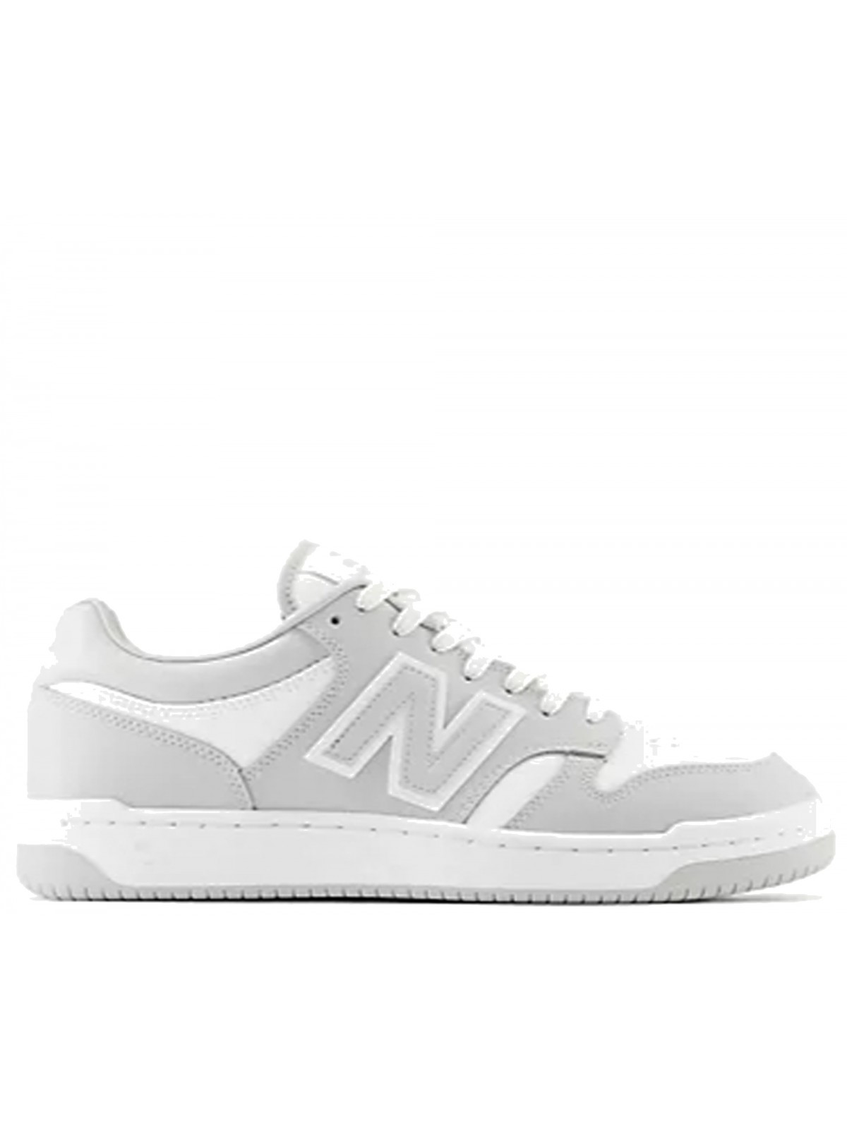 New Balance 480 cuir bicolore blanc gris