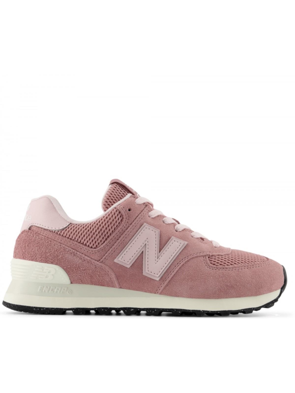 New Balance W574 suède alpha pink blanc