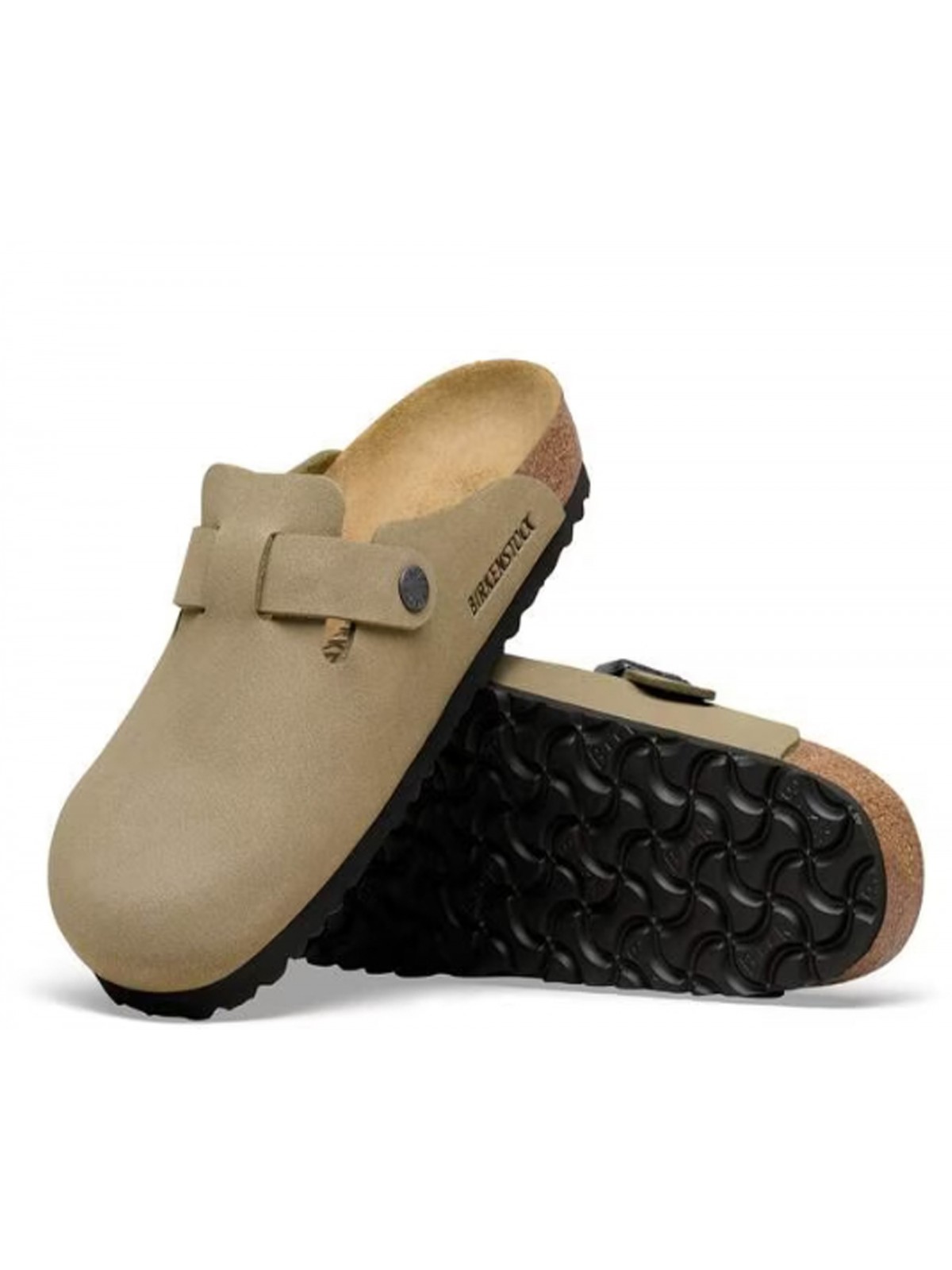 Birkenstock Boston Birko-Flor faded kaki
