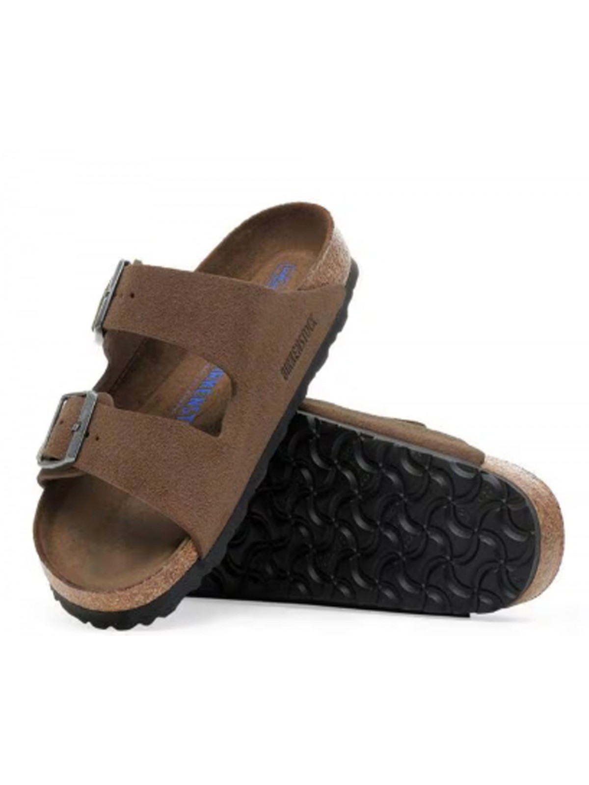Birkenstock Arizona suède dark tea Lit de pied souple