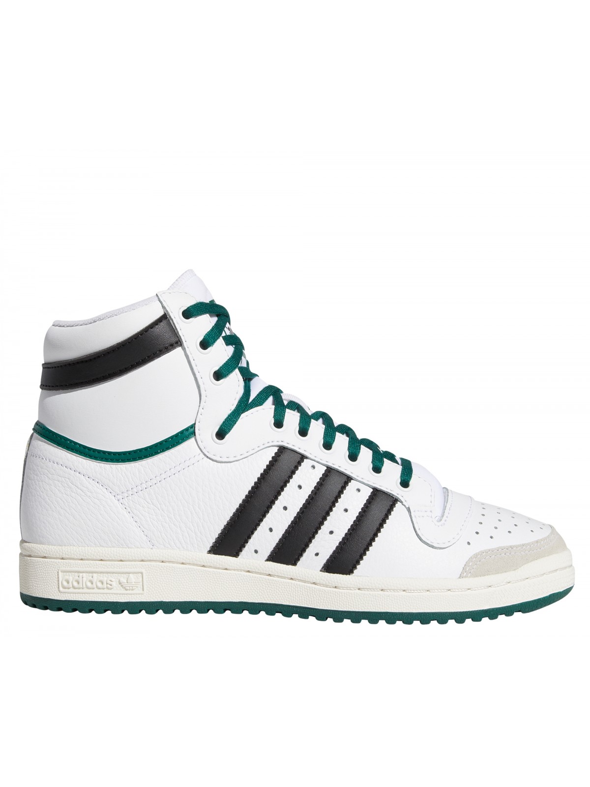 ADIDAS Top Ten cuir blanc / vert bouteille