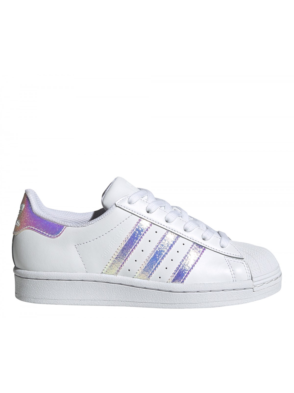 ADIDAS Superstar Kids cuir blanc paillette iridescent