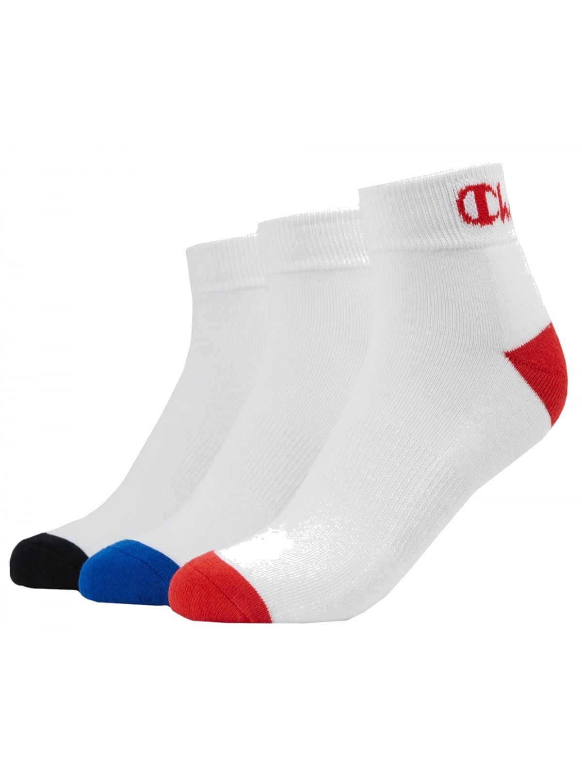 Champion chaussette mi- haute X3 blanc / rouge blanc / bleu blanc