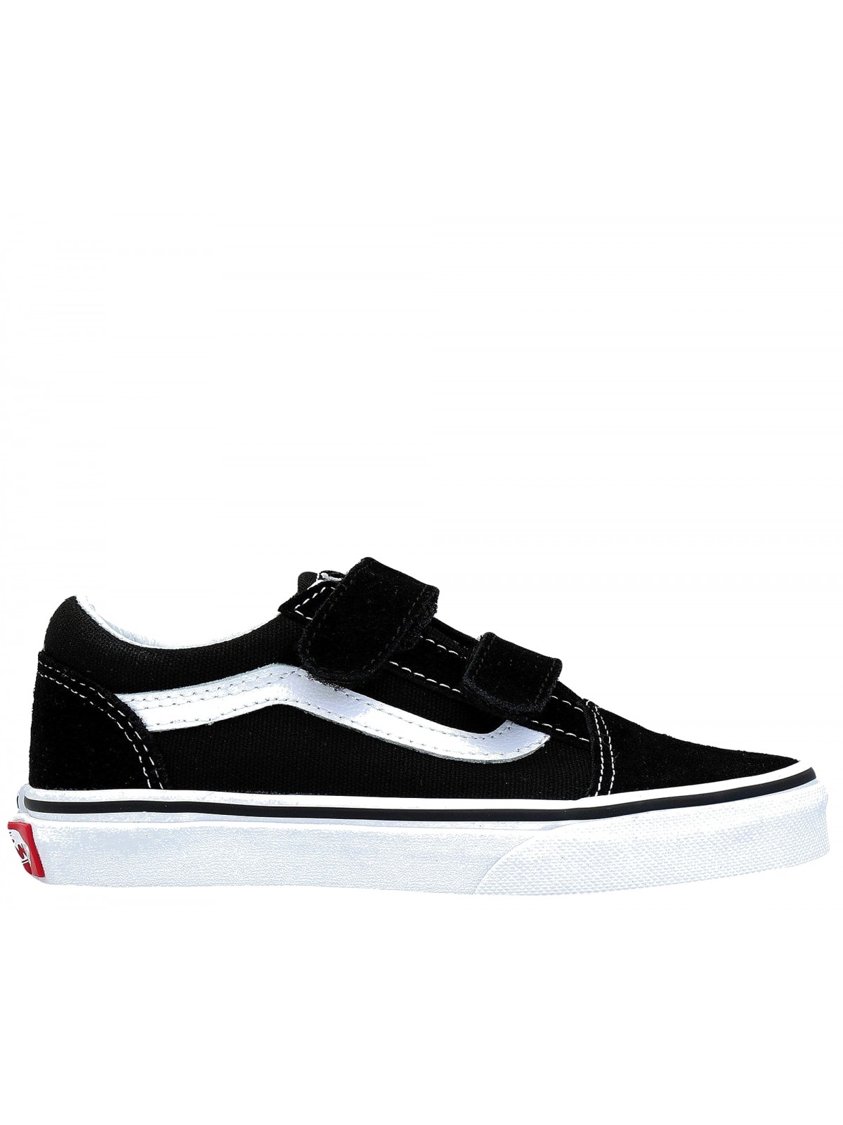 vans old skool baskets à velcro noir et blanc