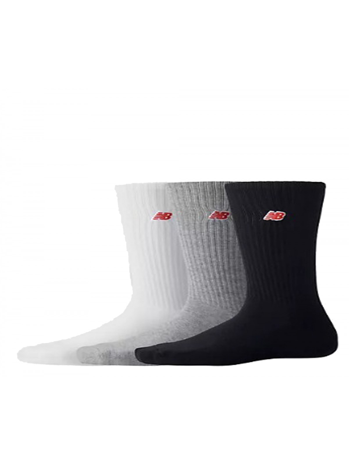 New Balance Chaussettes Patch Crew blanc / noir /gris