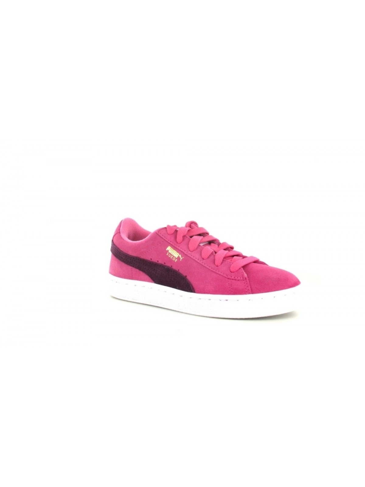 Puma suède junior rose / plume