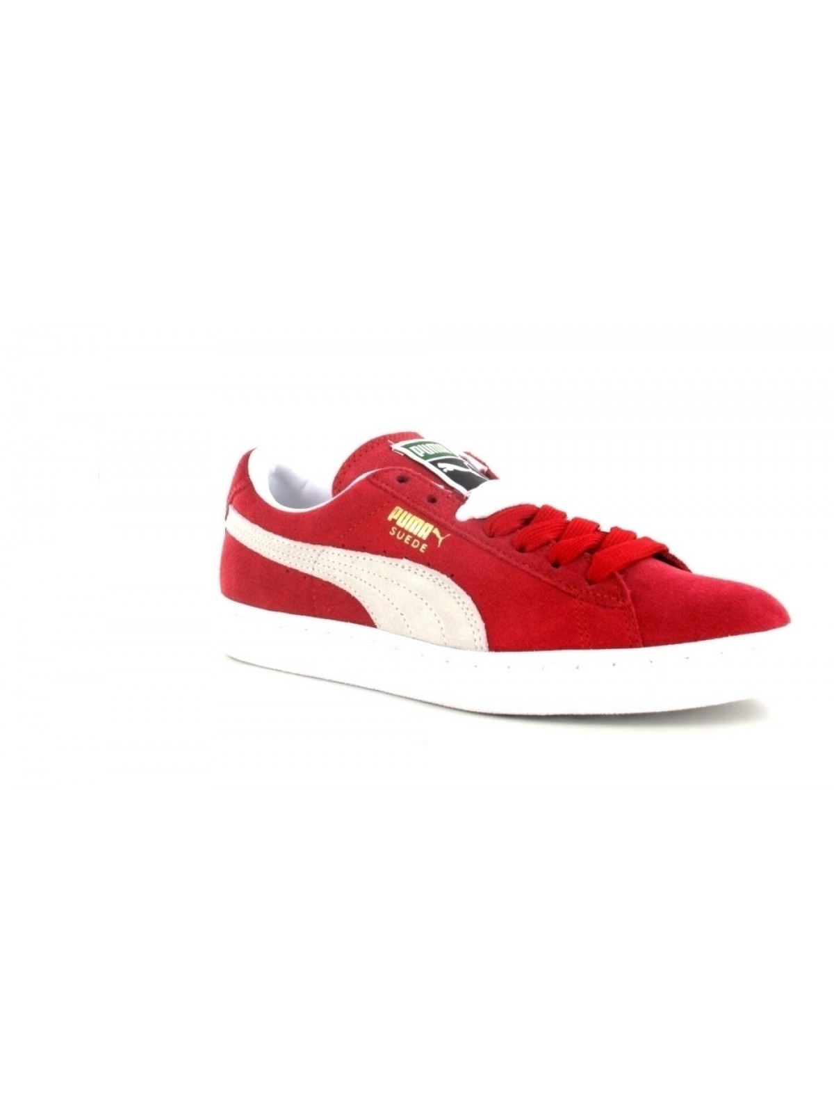 Puma suède classic ado rouge / crème