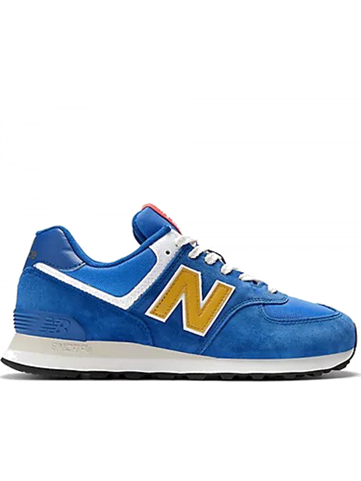 New Balance U574 suede bleu raf gold Soldes