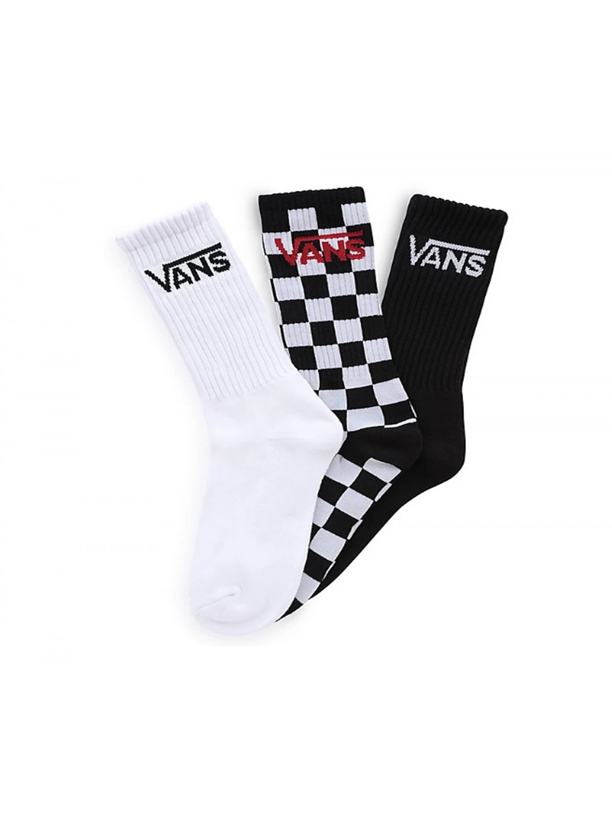 Vans Chaussettes hautes Classic damier noir blanc / blanc / noir