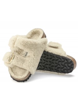 Birkenstock Arizona Big Buckle shearling teddy eggshell