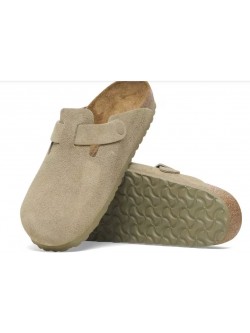 Birkenstock Boston suède kaki