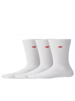 New Balance Chaussettes Patch Crew blanc / rouge