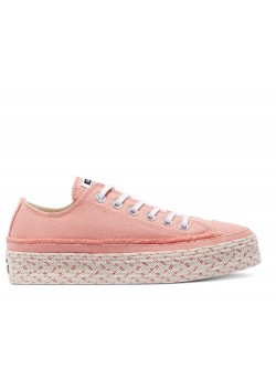 Converse Chuck Taylor all star Espadrille plateforme pink
