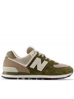 New Balance U574 suède kaki écru