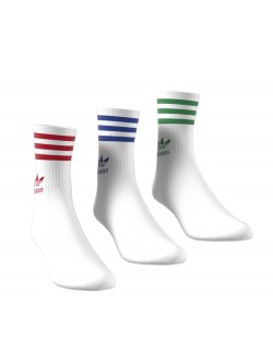 ADIDAS Chaussettes Mid Crew rouge / vert