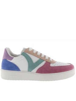 Victoria Madrid cuir multicolore blanc / rosa