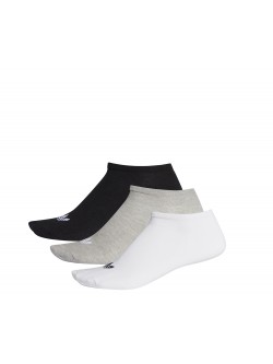 ADIDAS Chaussettes trefoil courtes gris logo blanc