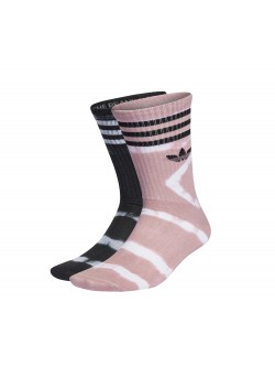 ADIDAS Chaussettes Mid Crew tie dye rose / noir
