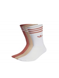 ADIDAS Chaussettes Mid Crew blanc / rose / corail