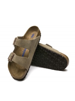 Birkenstock Arizona Suède Taupe Lit de pied souple