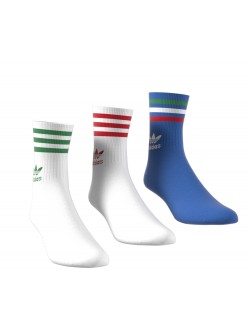 ADIDAS Chaussettes Mid Crew blanc / vert