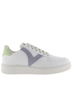 Victoria Madrid cuir blanc / lilas